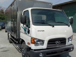Hyundai Mighty 110S thùng kín inox không dập sóng